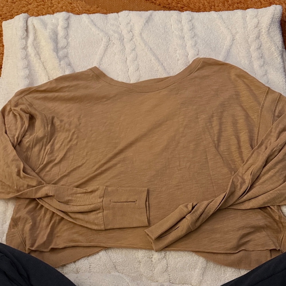 Women's Free People Tan Long Sleeve Top